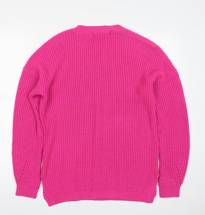 Womens UK Size S VERO MODA Pink Pullover Jumper