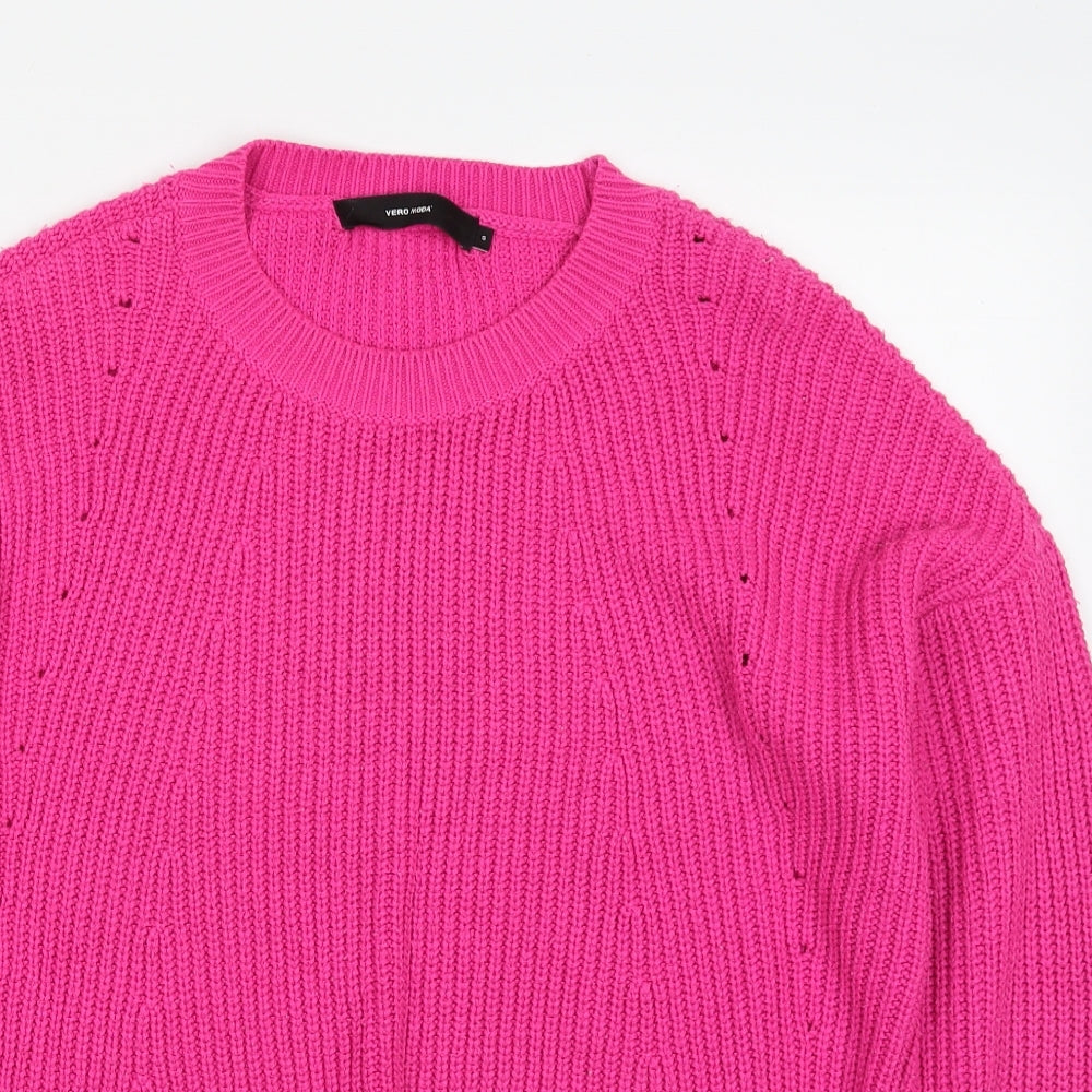 Womens UK Size S VERO MODA Pink Pullover Jumper