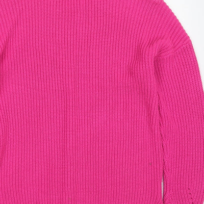 Womens UK Size S VERO MODA Pink Pullover Jumper