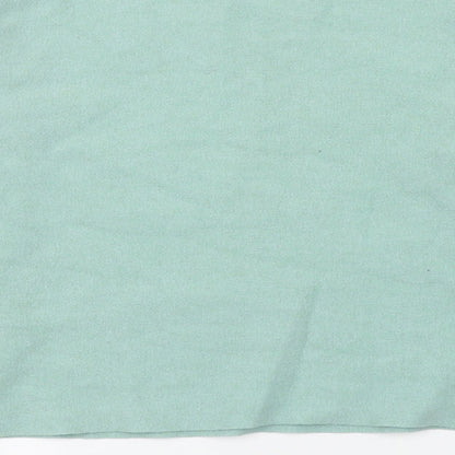 Oasis Womens Green  Viscose Basic T-Shirt Size S Round Neck