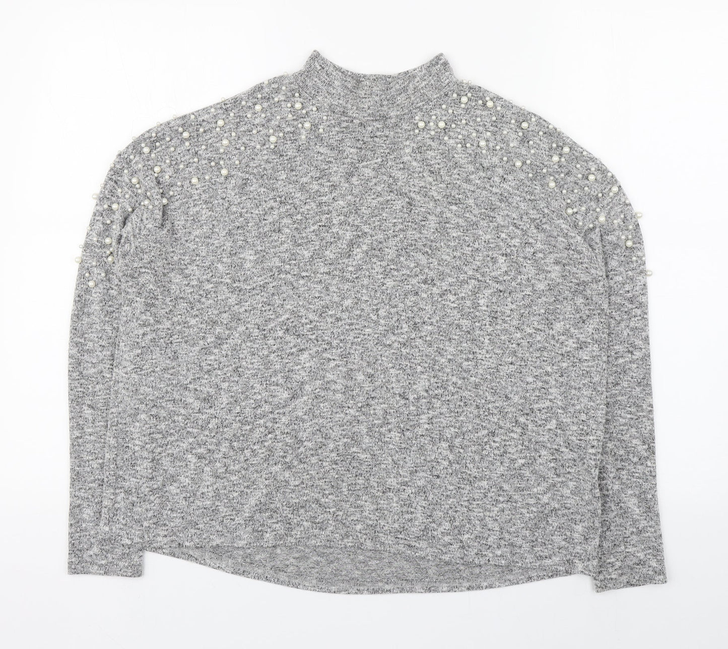 Womens UK Size S Divided Grey Pullover Jumper