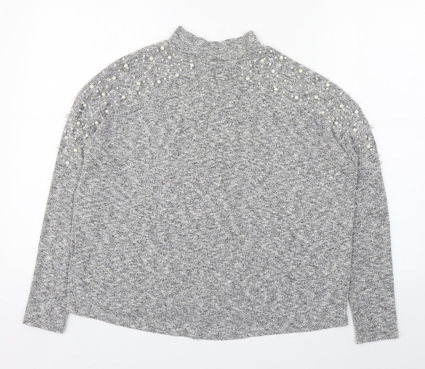 Womens UK Size S Divided Grey Pullover Jumper