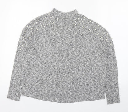 Womens UK Size S Divided Grey Pullover Jumper