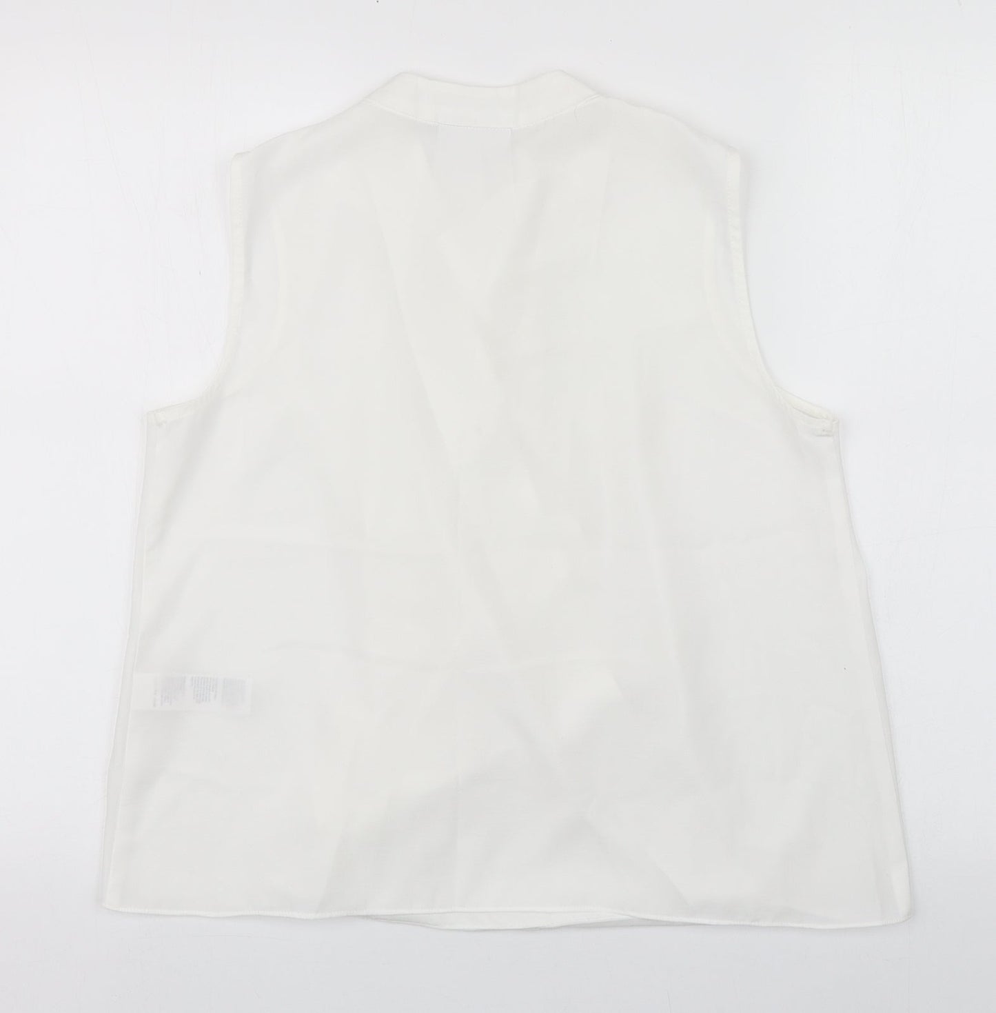 Wallis Womens White  Polyester Basic Tank Size 12 V-Neck