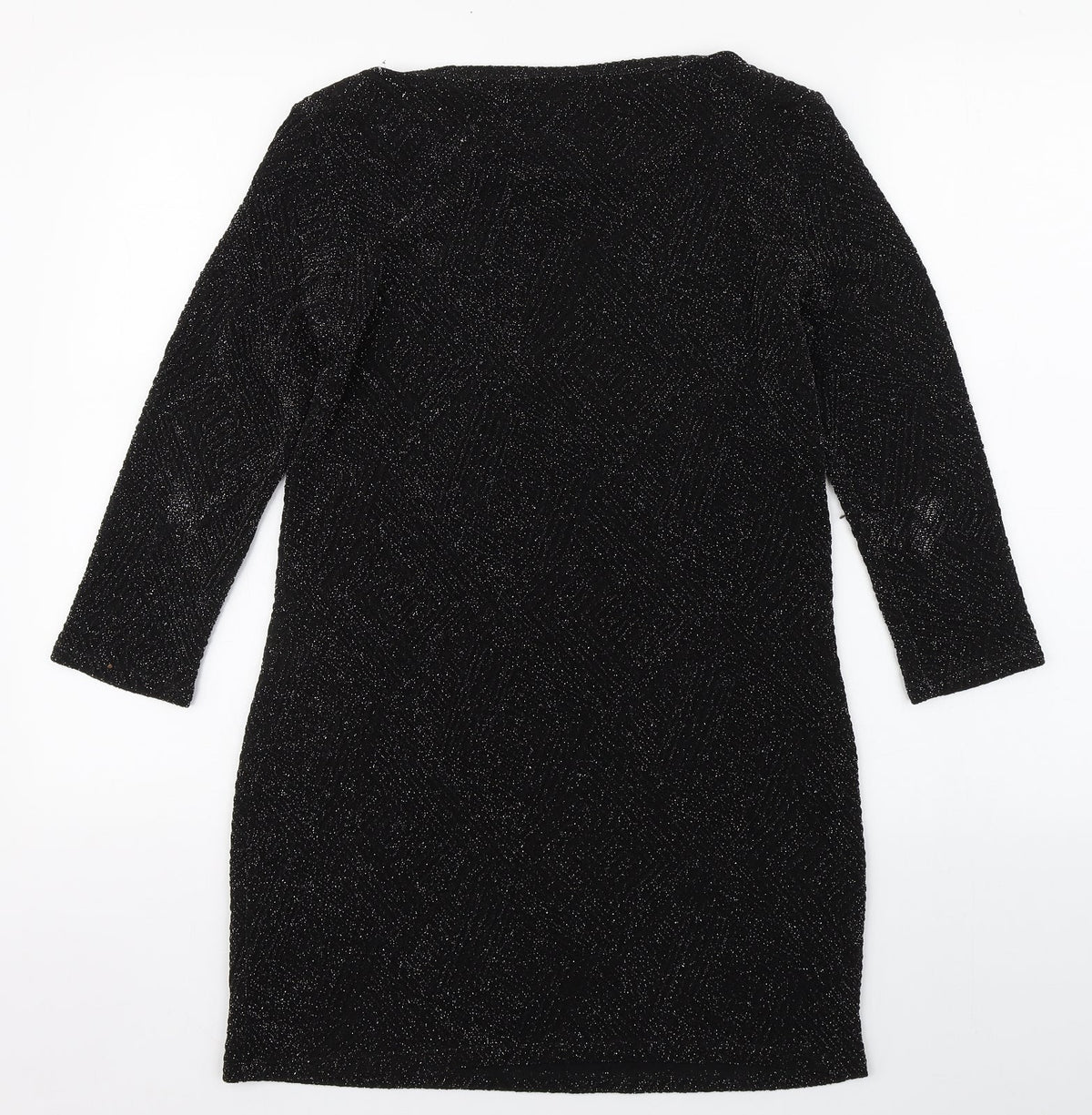 Wallis Womens Black  Nylon Sheath  Size S  Boat Neck Pullover