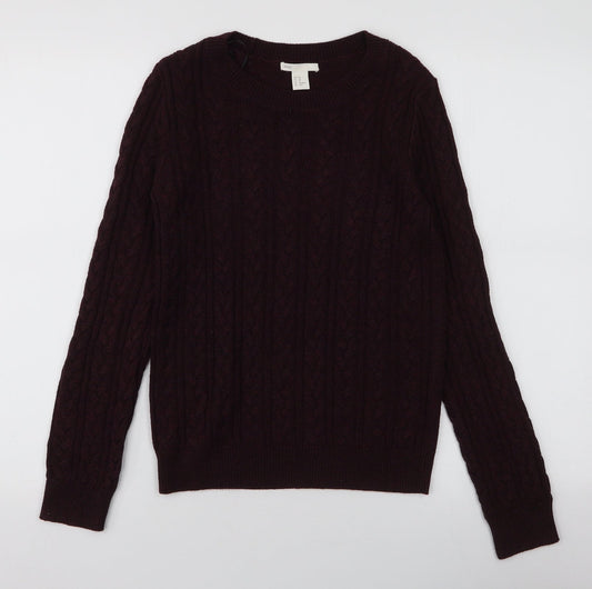 Womens UK Size XS H&M Purple Pullover Jumper