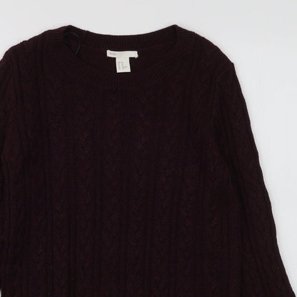 Womens UK Size XS H&M Purple Pullover Jumper