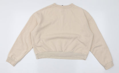 H&M Womens Beige  Cotton Pullover Sweatshirt Size M  Pullover - Compassionate