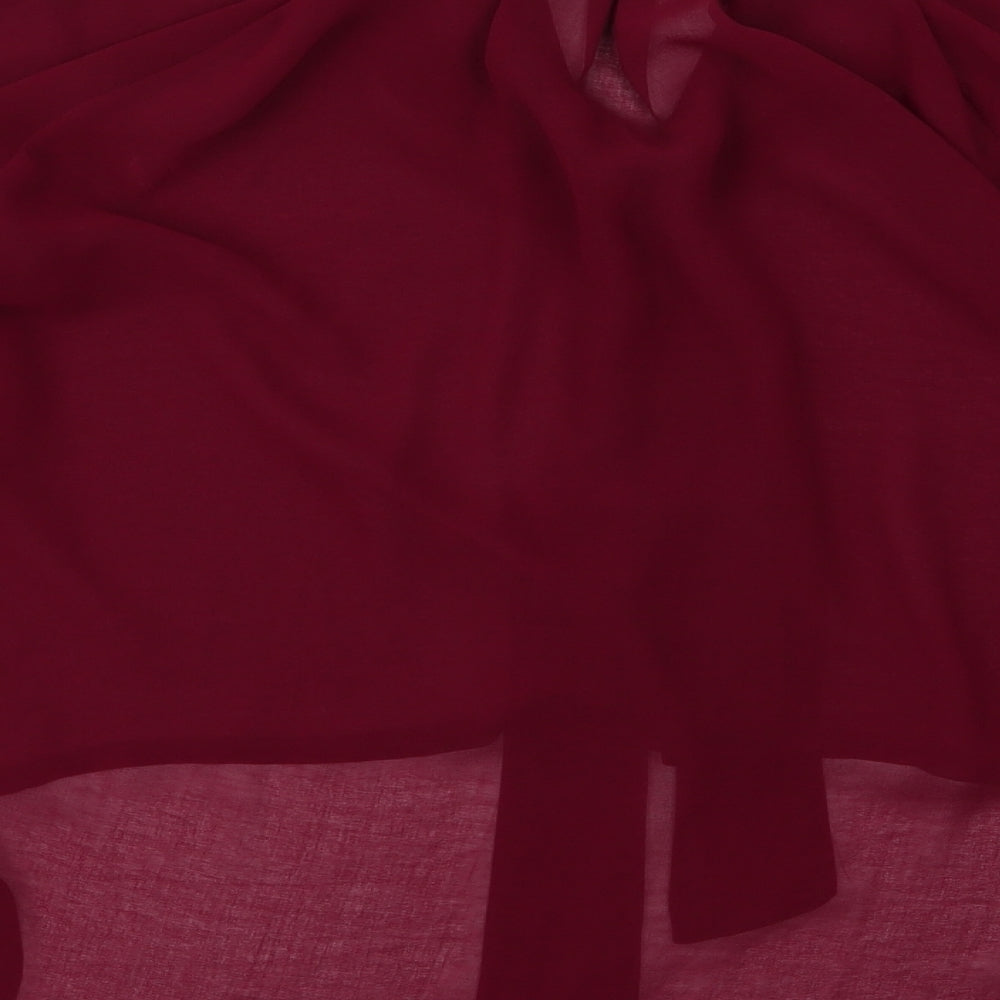 Womens UK Size 10 Exhibit Red Basic Blouse