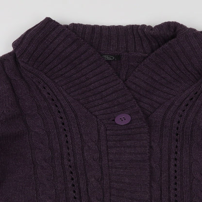 Womens UK Size L BM Purple Cardigan Jumper