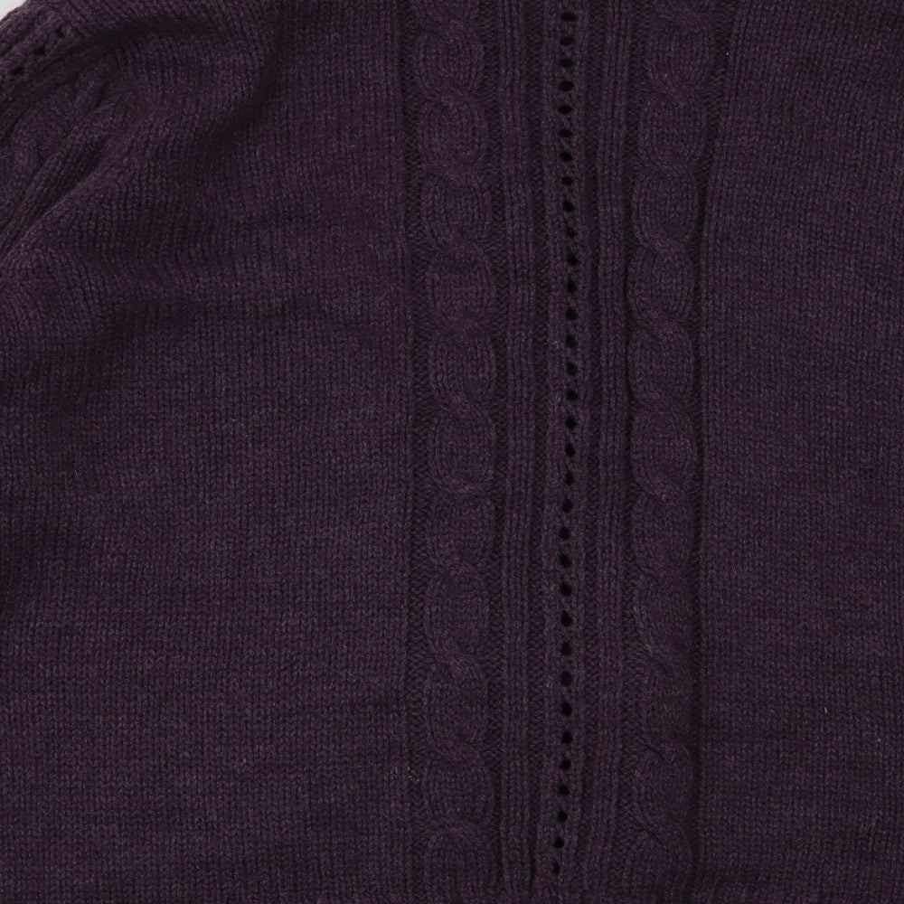 Womens UK Size L BM Purple Cardigan Jumper