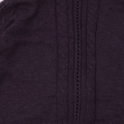 Womens UK Size L BM Purple Cardigan Jumper