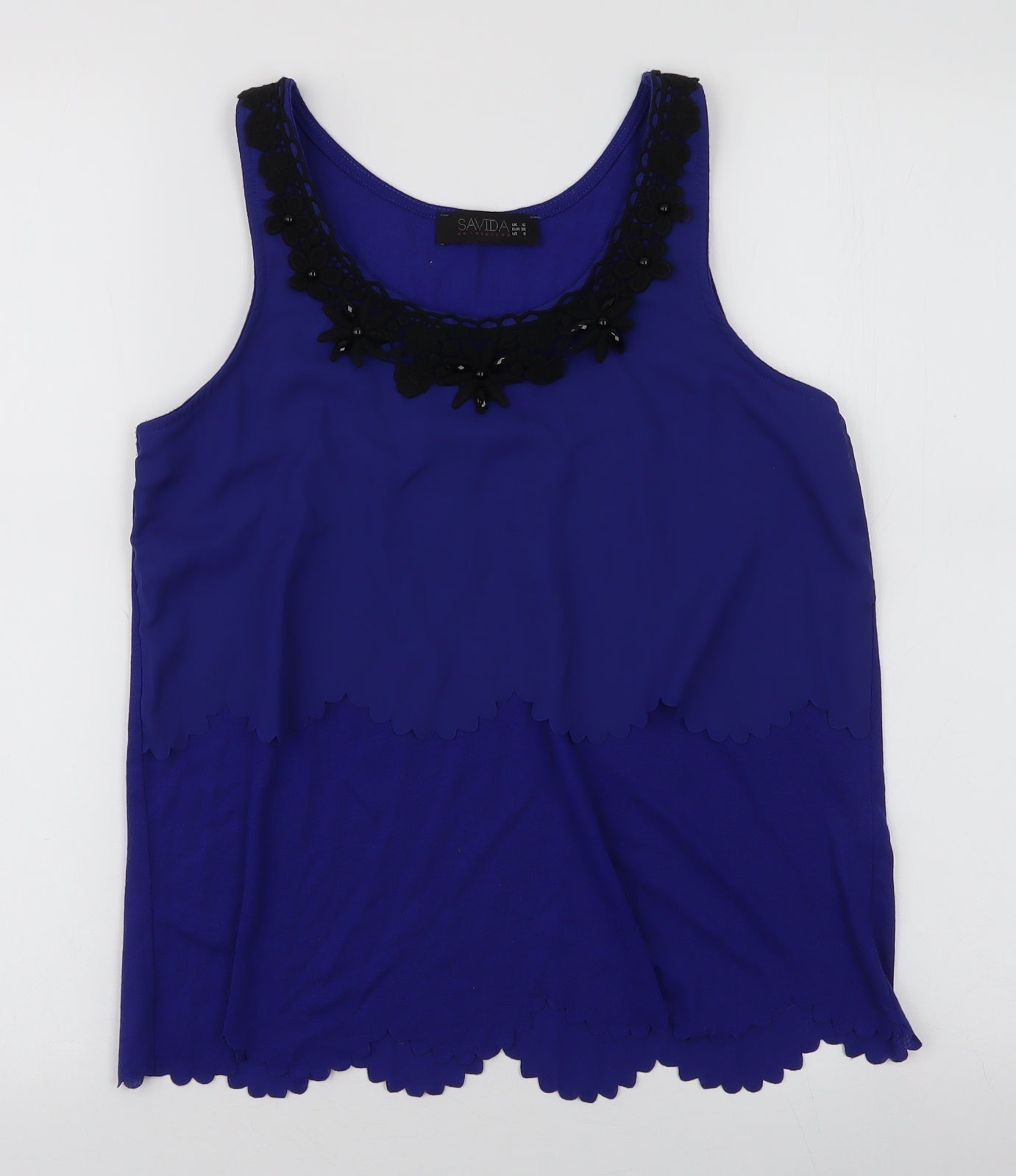 Womens UK Size 10 Savida Blue Camisole Blouse