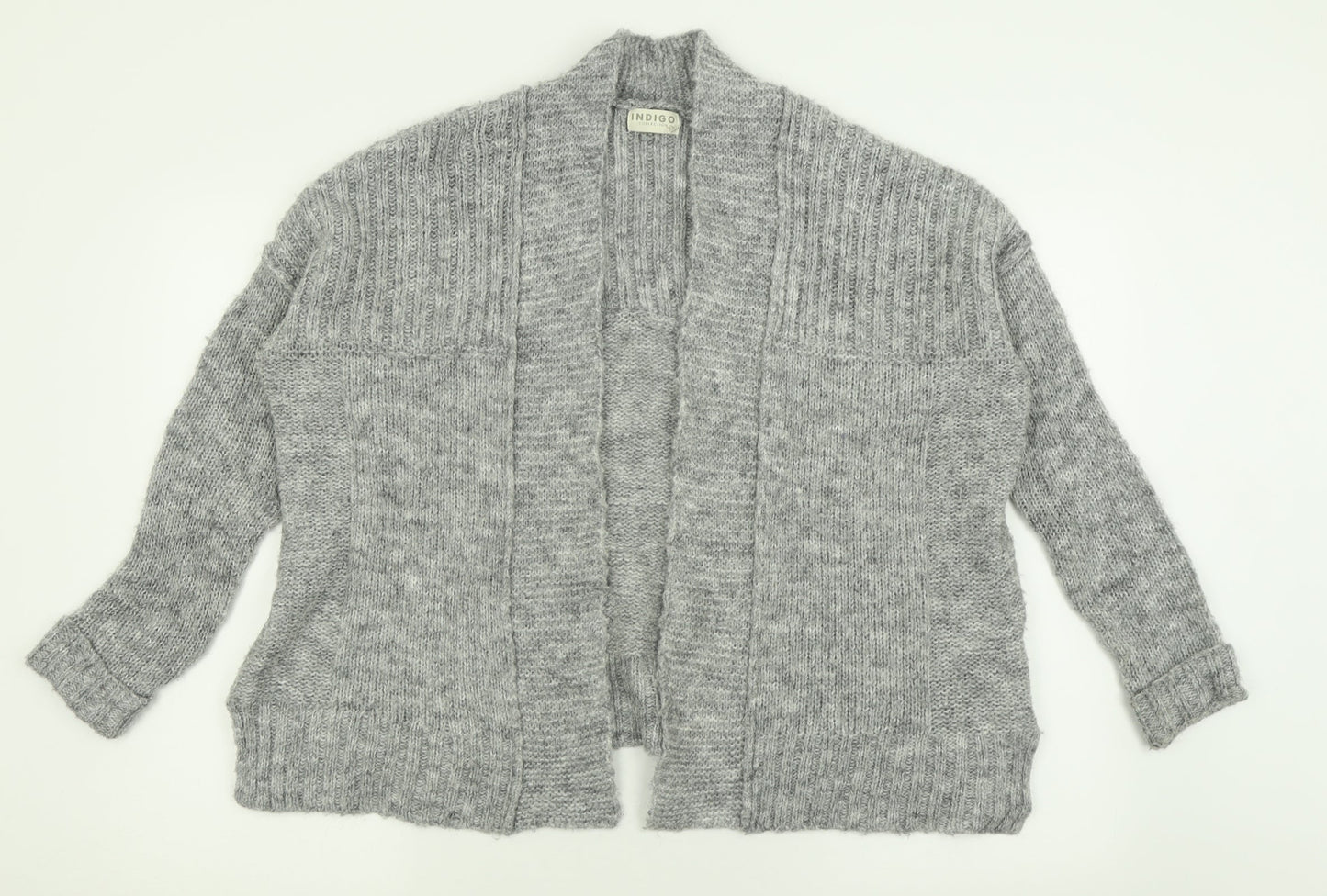Womens UK Size 8 Indigo Grey Cardigan Jumper