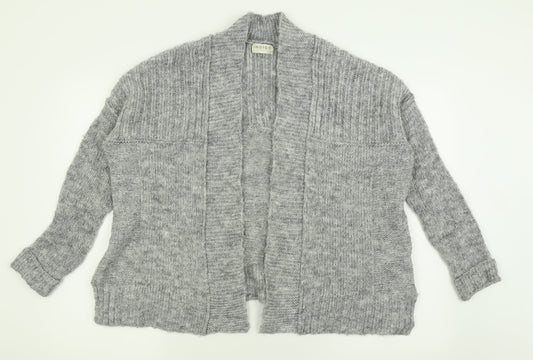 Indigo Womens Grey V-Neck  Polyester Cardigan Jumper Size 8