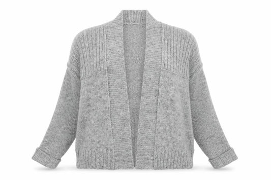 Womens UK Size 8 Indigo Grey Cardigan Jumper