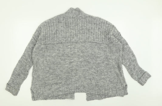 Indigo Womens Grey V-Neck  Polyester Cardigan Jumper Size 8