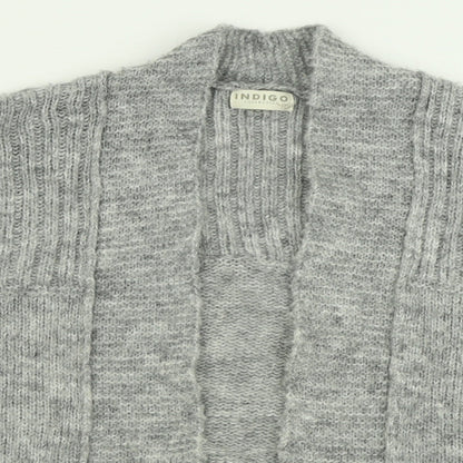 Womens UK Size 8 Indigo Grey Cardigan Jumper