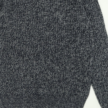 Cedar Wood State Mens Blue Crew Neck  Acrylic Pullover Jumper Size S