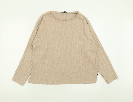 Womens UK Size M New Look Beige Pullover Jumper