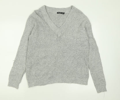 Womens UK Size XS Brave Soul Grey Pullover Jumper