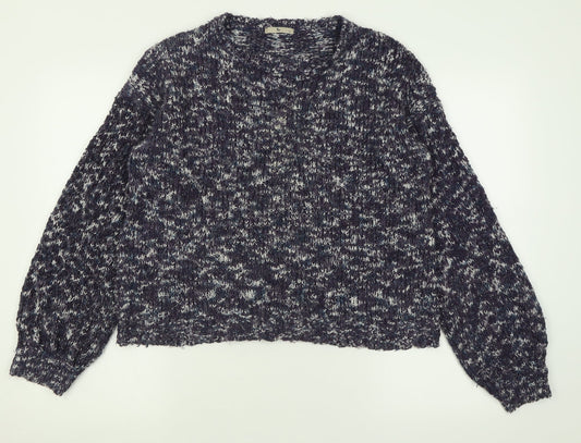 TU Womens Purple Crew Neck  Polyester Pullover Jumper Size 12