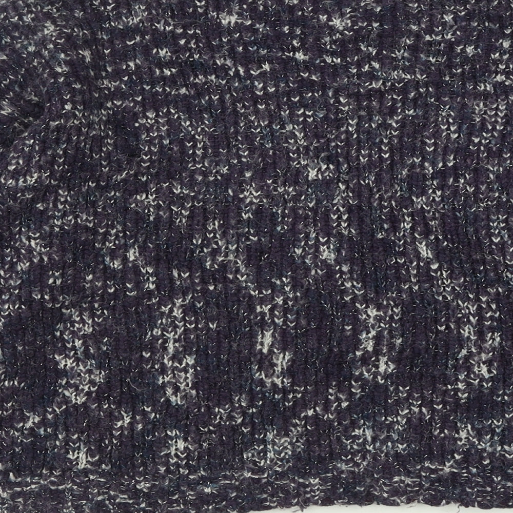 TU Womens Purple Crew Neck  Polyester Pullover Jumper Size 12