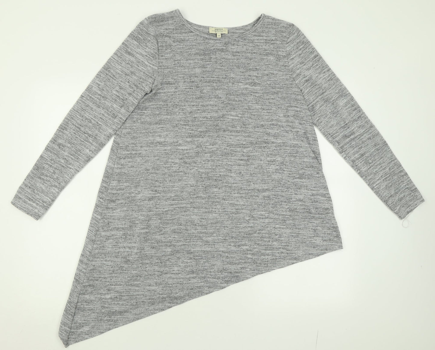 Womens UK Size 14 Papaya Grey Tunic Jumper
