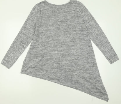 Womens UK Size 14 Papaya Grey Tunic Jumper
