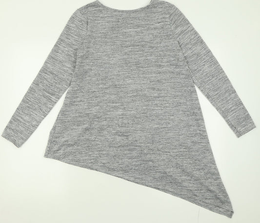Womens UK Size 14 Papaya Grey Tunic Jumper