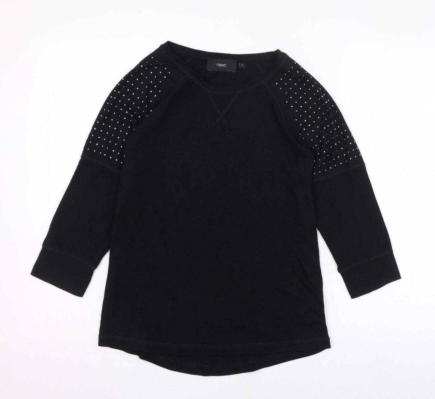 Womens UK Size 6 NEXT Black Basic T-Shirt