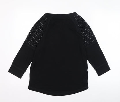 Womens UK Size 6 NEXT Black Basic T-Shirt