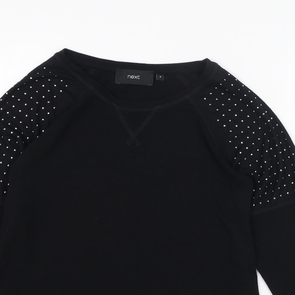 Womens UK Size 6 NEXT Black Basic T-Shirt