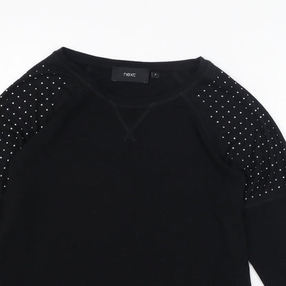 Womens UK Size 6 NEXT Black Basic T-Shirt