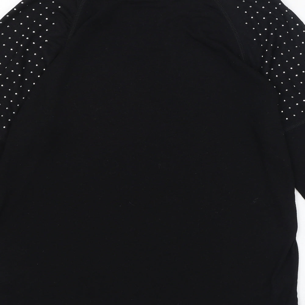 Womens UK Size 6 NEXT Black Basic T-Shirt