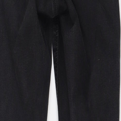 Topshop Womens Black  Cotton Skinny Jeans Size 25 L30 in Regular Zip
