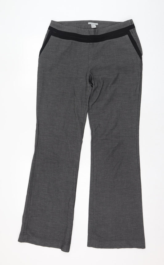 Womens UK Size 10 H&M Regular Fit  Grey Trousers