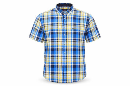 Mens UK Size M S&C Blue  Button-Up Short Sleeve Casual Shirt