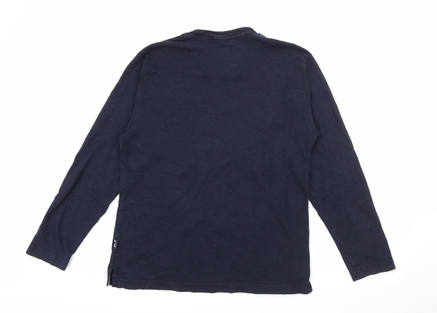 Marks and Spencer Mens Blue V-Neck  Viscose Pullover Jumper Size S