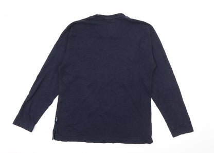 Marks and Spencer Mens Blue V-Neck  Viscose Pullover Jumper Size S