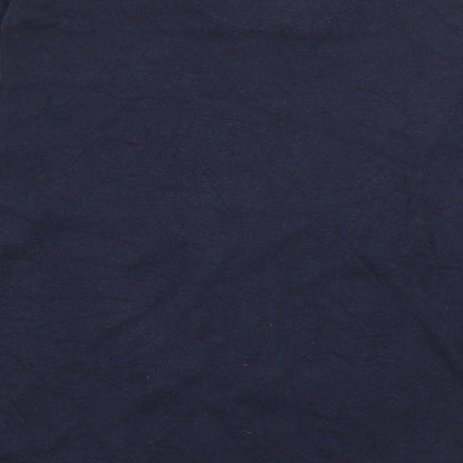 Marks and Spencer Mens Blue V-Neck  Viscose Pullover Jumper Size S