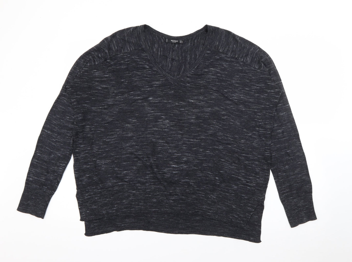Womens UK Size L Mango Grey Pullover Jumper