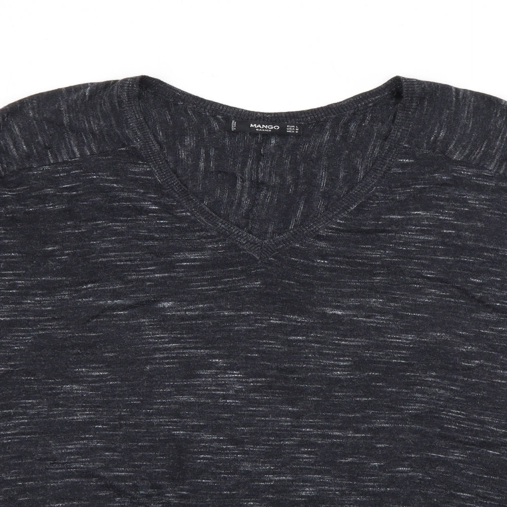 Womens UK Size L Mango Grey Pullover Jumper