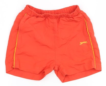 Slazenger Boys Red  100% Polyester Sweat Shorts Size 3-4 Years  Regular