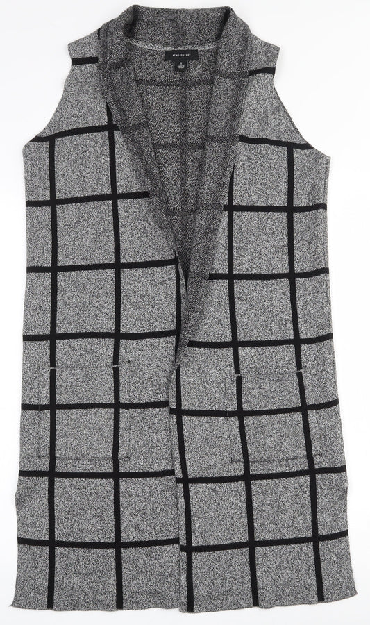 Womens UK Size S Atmosphere Grey Cardigan Jumper