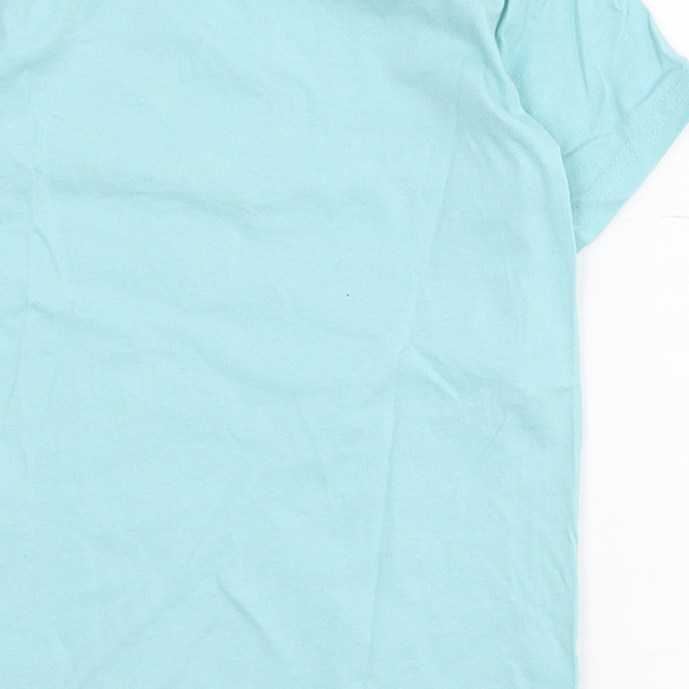 Dunnes Stores Boys Blue  100% Cotton Pullover T-Shirt Size 3-4 Years Round Neck Pullover