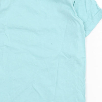 Dunnes Stores Boys Blue  100% Cotton Pullover T-Shirt Size 3-4 Years Round Neck Pullover