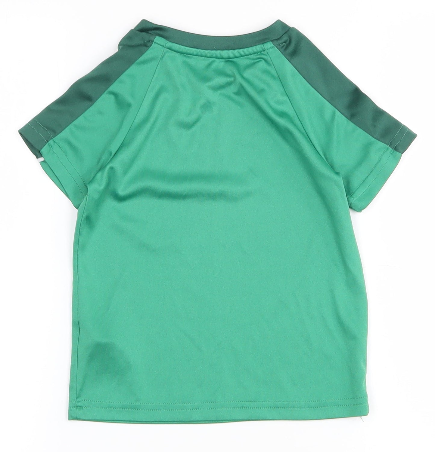 Dunnes Stores Boys Green  100% Polyester Pullover Polo Size 3-4 Years Crew Neck Pullover