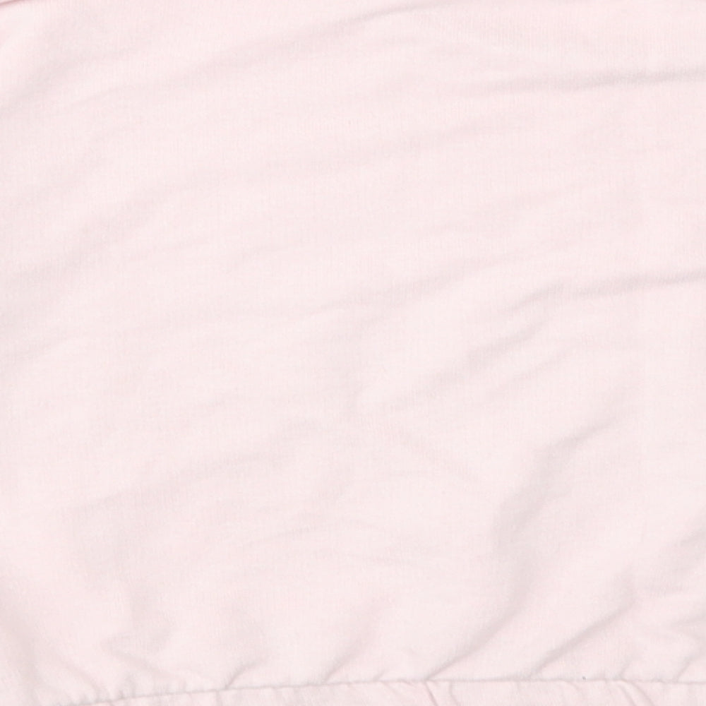 George Girls Pink  Cotton Pullover Sweatshirt Size 11-12 Years  Drawstring - Active Mode