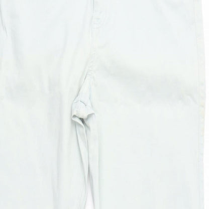 F&F Womens Green  Cotton Skinny Jeans Size 10 L28 in Regular Button